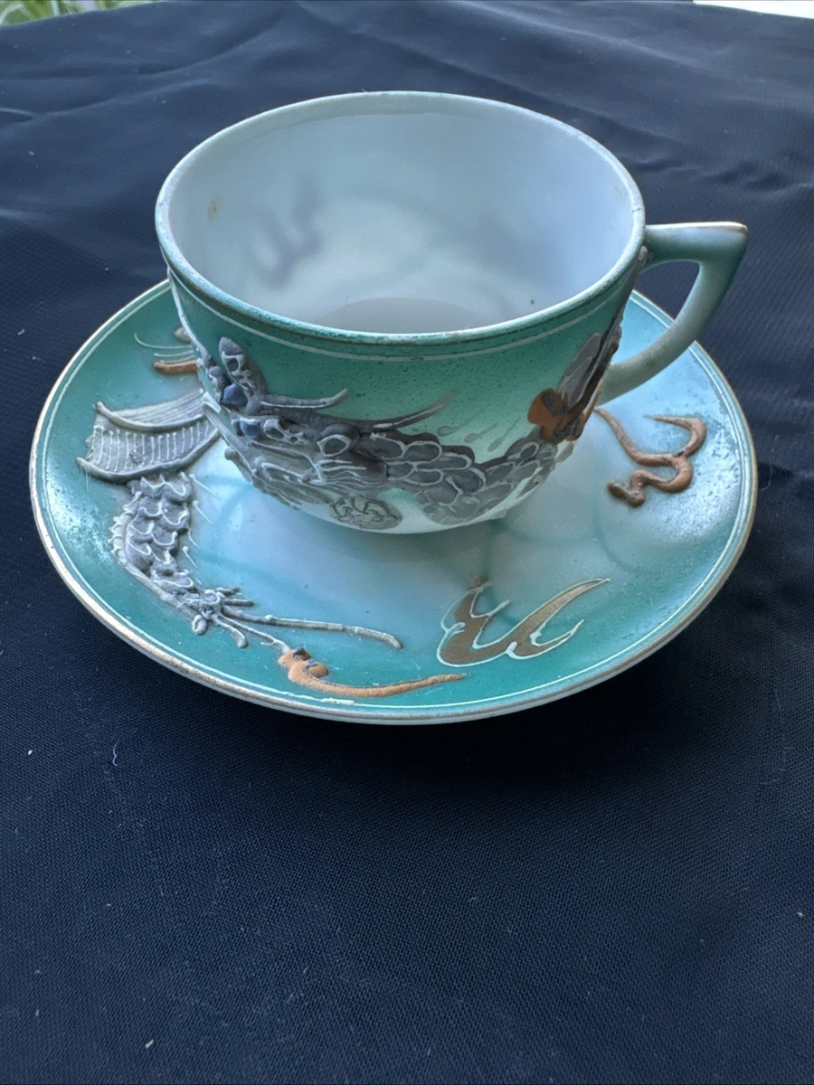 Dragonware In Antique Ceramic & Porcelain Cups & Saucers for sale