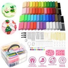 54 Pcs Polymer Clay Set DIY Clay Kit Safe with 19 Carving Tools Fun for Adults
