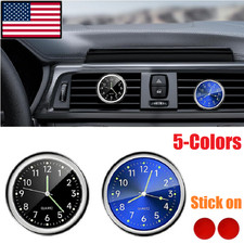 Stick On Dashboard Car Clock Mini Tiny Small Luminous Disposable Car Vent Clocks