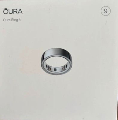 Oura Ring 4, Größe 9, Silber