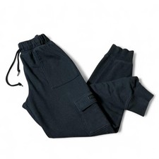 Y2K Victoria's Secret PINK Black Cargo Joggers Sweatpants XS 407831-DAX