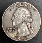 A Silver Washington Quarter from 1957 D-Mint
