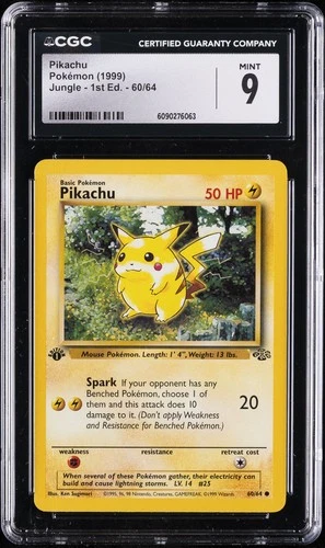 1999 POKEMON JUNGLE 1ST ED #60/64 PIKACHU CGC 9