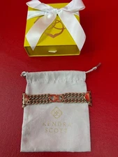 Kendra Scott Whitley Chain Gold Tone Stainless Steel Watchband For Apple Watch S