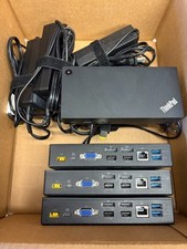 4 Pack Lenovo ThinkPad USB-C Dock Docking Station DK1633 with power supply