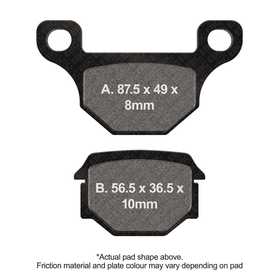 EBC Motorcycle Brake Pads Front Left Mash Seventy 125 2014 - 2020