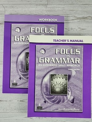 Focus on Grammar 4 Teacher's Manual W/CD-ROM & Workbook Paperback Very Good