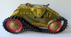 Vintage Marx Tin Wind Up TANK 12 Army Tank Corps 9 1/2" long pressed steel toy