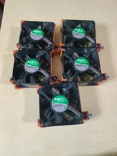 Lot of 5 Nidec BETAV TA350DC Quiet Case Cooling Thermal Sensor Fan Orange 8471