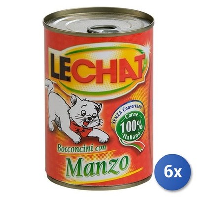 6x Katzen Snack Monge 0814 Lechat Weiß