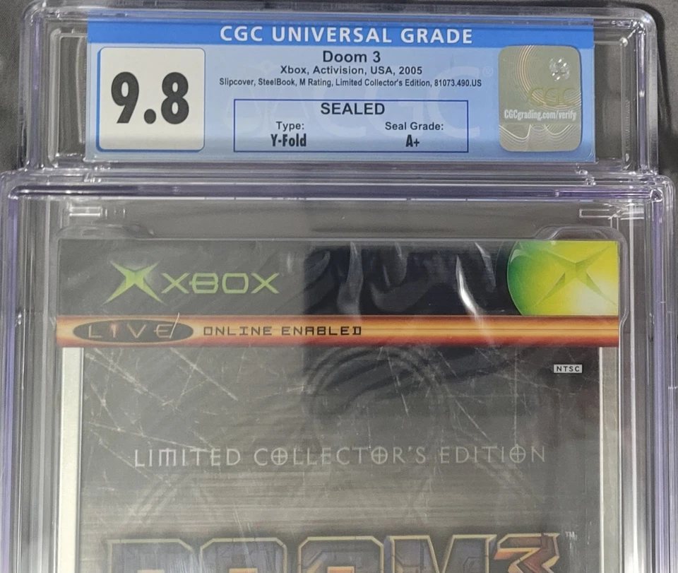 NEW Sealed GRADED CGC 9.8 A+ Doom 3 Limited Collector's Edition Steelbook Xbox - Image 2 of 4
