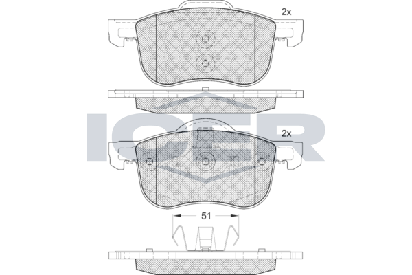 Bremsbelagsatz Vorne Ate-System FüR Volvo S60 I 384 S80 184 V70 II 98-10 8623861-image