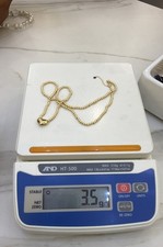 Solid Gold 18kt Beaded Extra chain; Au750 Hallmarked,18-inch; 3.5g Necklace Gold