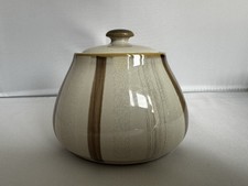 denby truffle layers lidded sugar bowl Grey, Brown Rustic Country Style NEW
