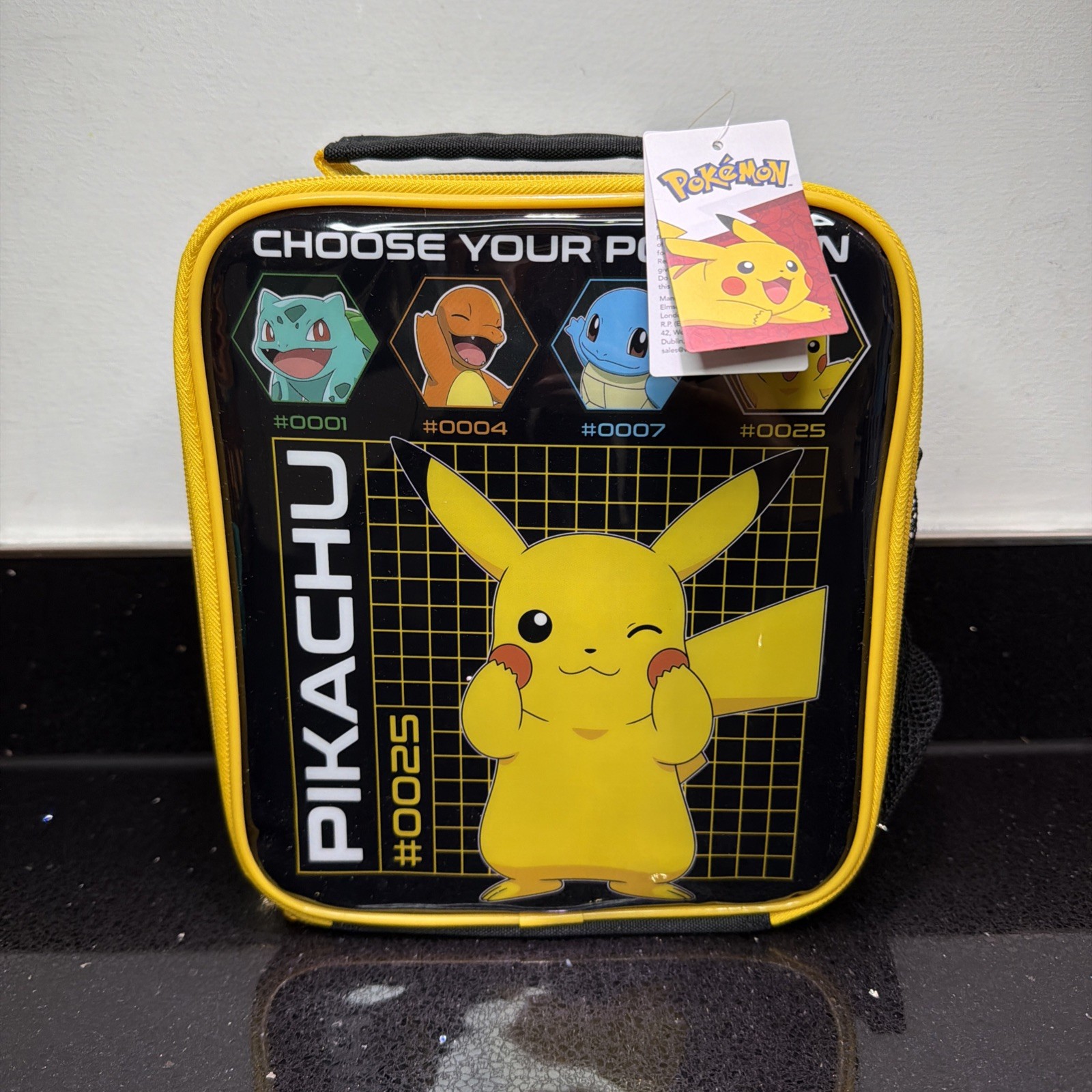 Pokémon Pikachu Lunch Bag ‘Choose Your Pokemon’. Brand New (2025) with Tags