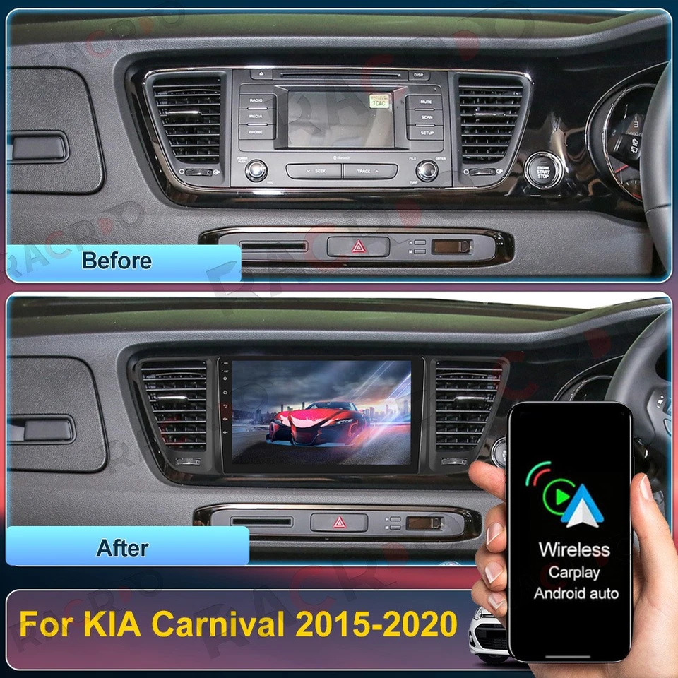 9" Carplay For Kia Carnival Sedona 2015-2020 Android 15 Car Radio GPS Navi DSP - Image 2 of 4