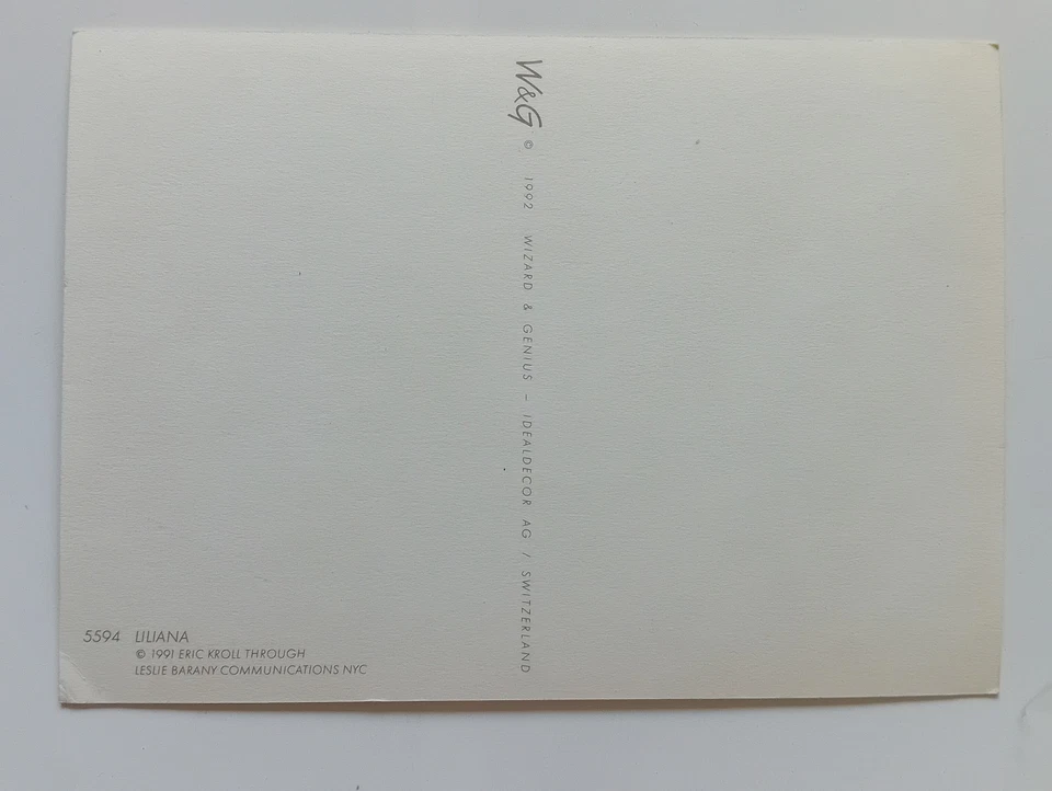 Foto de Liliana por Eric Kroll Original 1992 Postal Foto 2 de 2