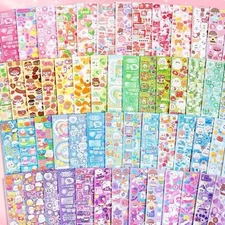 100 Pack Sheet Cute Fashion Kawaii Cartoon Stickers
