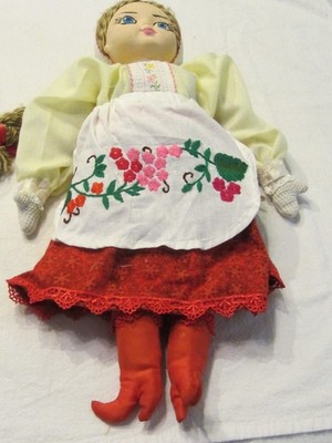 17'' Tall Hungarian Hand Painted Face Doll