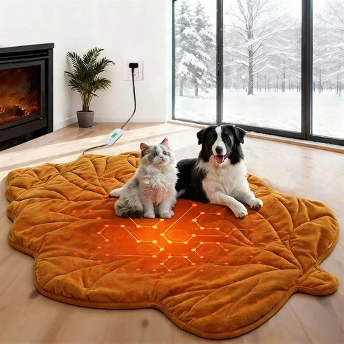 Large Dog Heating Pad Waterproof Electric Heated Beds, Pet Pads for Indoor Ou...