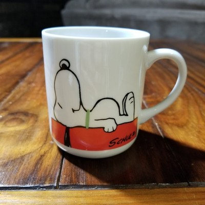 Vtg Peanuts Snoopy Coffee Mug Not Worth A Thing Before Break Japan RGY