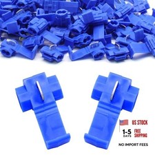 Solderless Quick Splice Snap Wire Connector, 18-14 AWG Cold Blue 120 Pcs