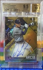 Orlando Arcia 2017 Finest gold refractor /50 BGS 9.5/10 Brewers