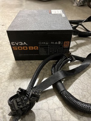 EVGA 500 BQ - 80 PLUS BRONZE  Power Supply w/Cables As Pictured