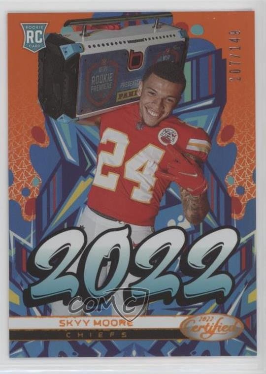 2022 Certified 2022 Mirror Orange 107/149 Skyy Moore #2022-17 Rookie RC n0c