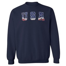 4th of July Usa American Flag - Independence Day Unisex Crewneck Sweatshirt