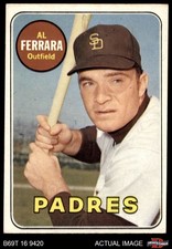 1969 Topps #452 Al Ferrara  Yellow Name Padres COMMON VARIATION 3 - VG