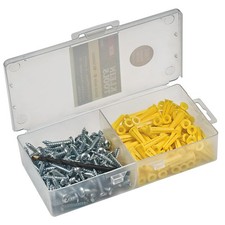Conical Anchor Kit 100 Screws 100 Anchors and Masonry Drill Bit Set
