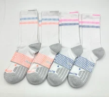 4 pairs Bombas Women's  Performance Running Calf Socks Size Large 2 Colors Mix
