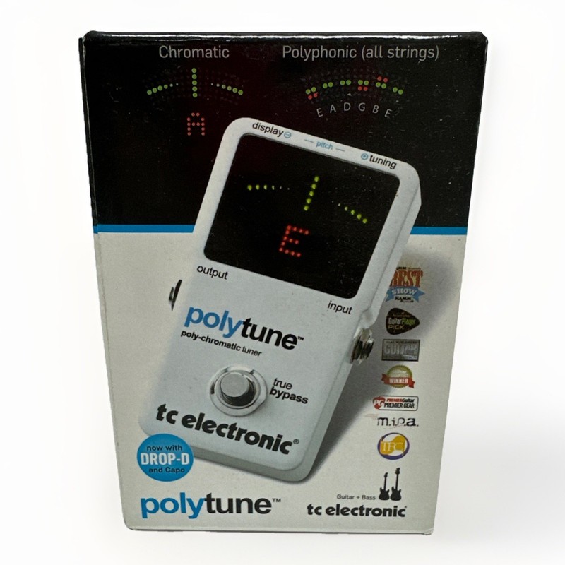 TC Electronic PolyTune Poly-Chromatic Guitar Bass Tuner Pedal True Bypass Sealed