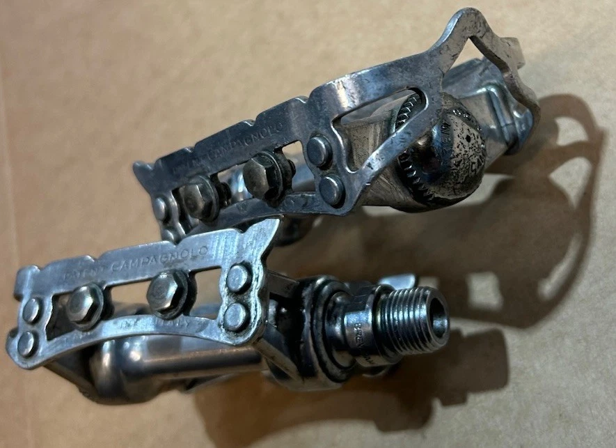 Pédales Campagnolo Superleggeri Record Vintage – Acier – Pour Vélo Course Ou Piste 80s