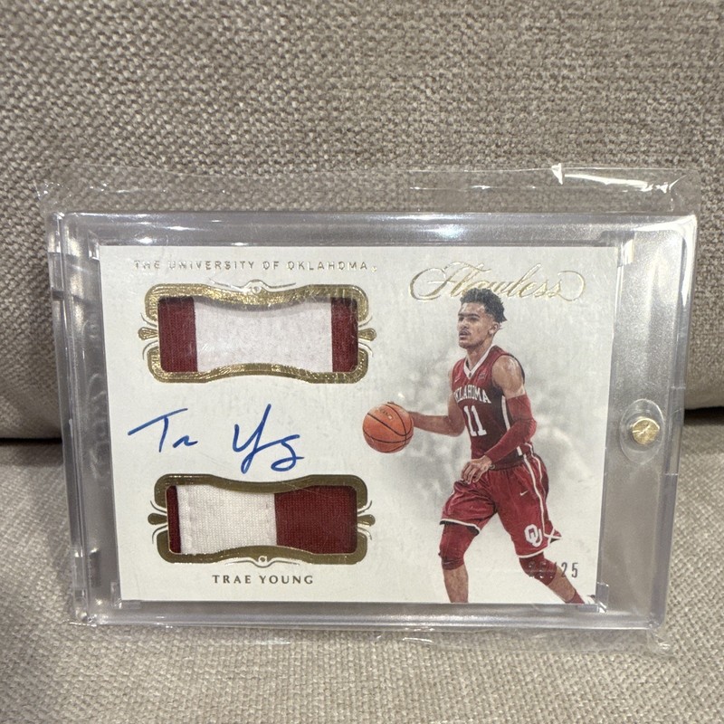 2019 Flawless Trae Young Rookie Auto Patch Numbered 25/25