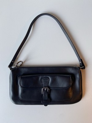 Sehr seltene Handtasche BALLY Made In Italy Leder schwarz