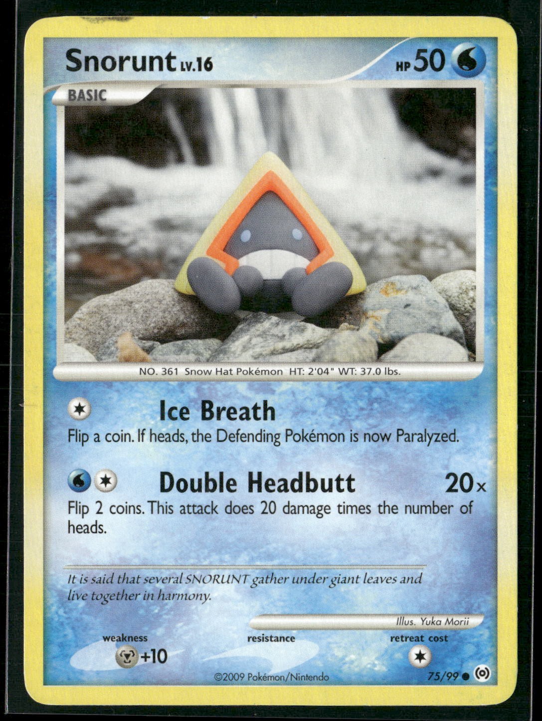 Snorunt 75/99 Common Arceus Pokemon Damaged