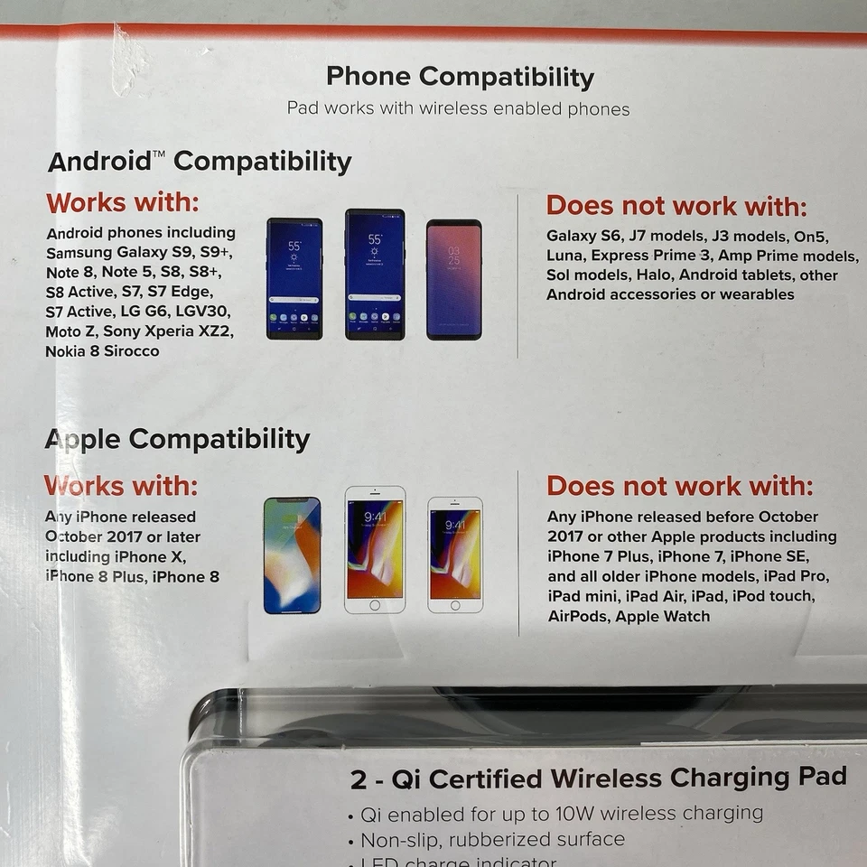 Ubiolabs Wireless Fast Charging Pads 2 Pk Qi for Cell Phones Apple Android - Image 4 of 4