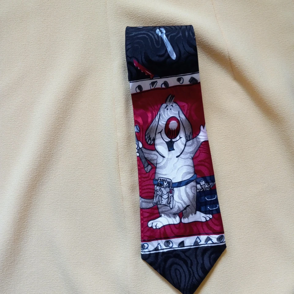 Specialties "Mr. Fix It» новинка юмор мужской галстук разнорабочий собака цвет синий  - Изображение 2 из 4