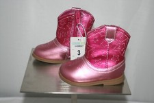 Genuine Kids Oshkosh Baby Girls Adalyn Pink Boots Shoes Sz 3 NEW WITH TAGS