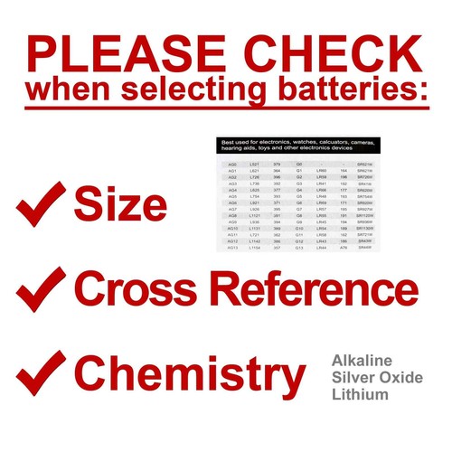 5pc 10pk Exell EB-L1154 Alkaline 1.5V Watch Battery Replaces AG13 357 - Picture 4 of 5
