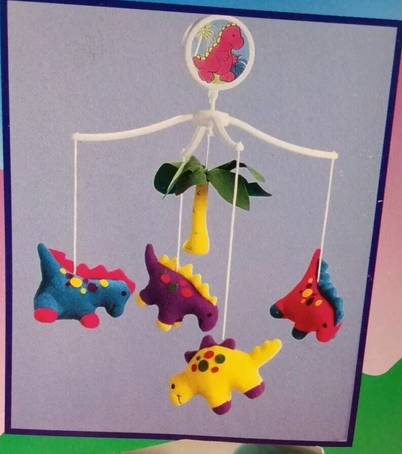 Vintage Plush Dinosaur Pals Musical Mobile - Image 2 of 4