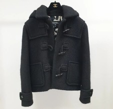 Chanel Black Wool 2023 Pea Coat Sz.38