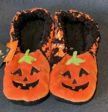 Hyde And Eek : Halloween Slipper Socks, Size Womens M 8-10, Color Orange, NWT