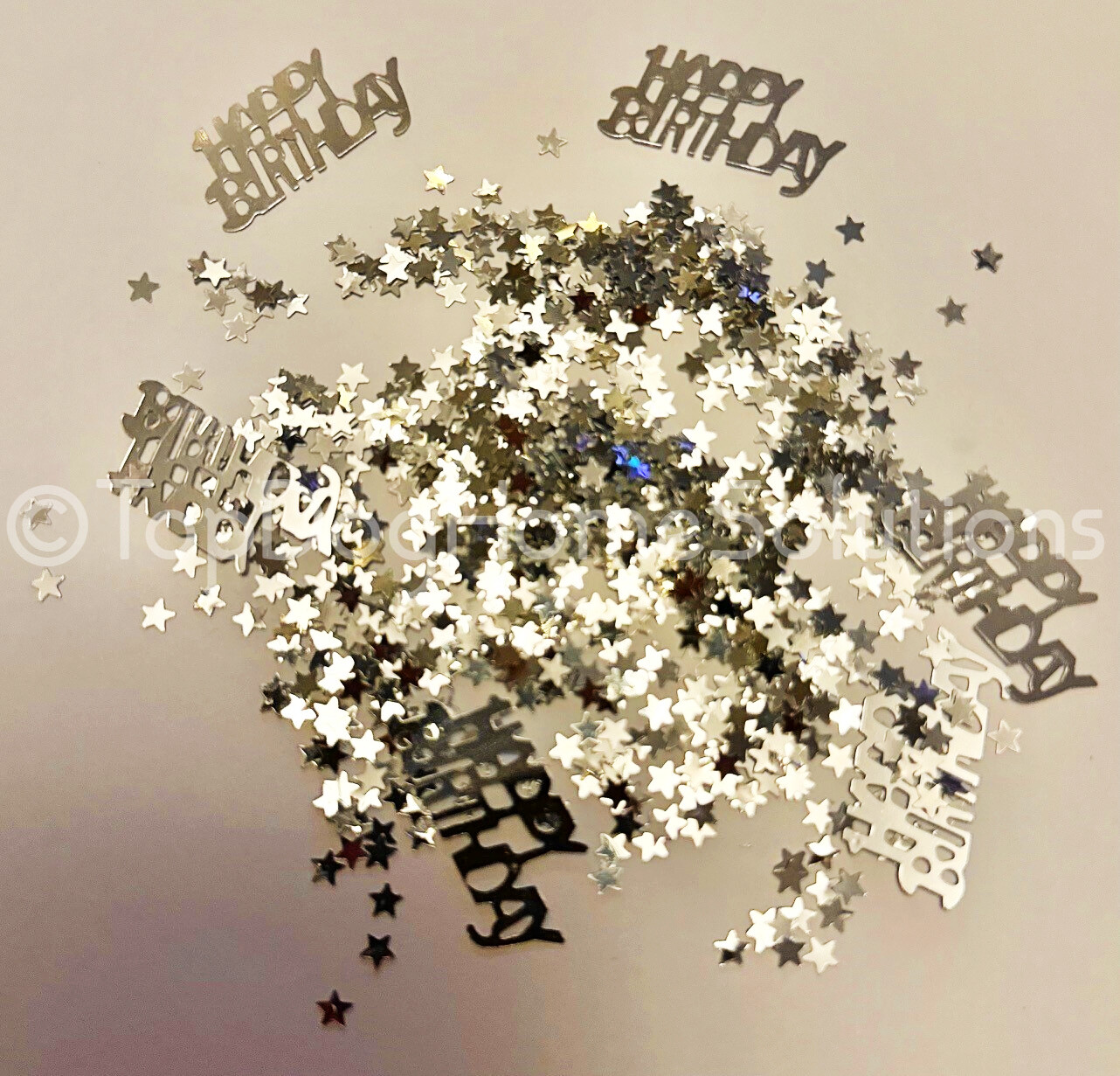 Happy Birthday table confetti scatter Party Blue Pink Gold silver celebrate