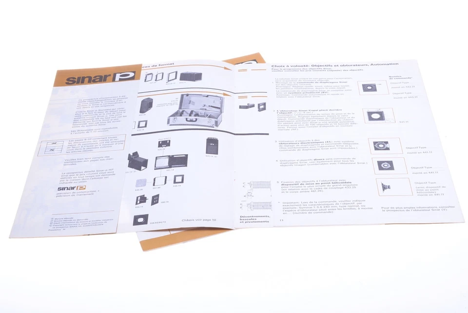 ✅ 1 SINAR P MONORAIL CAMERA GENUINE PRODUCT GUIDE BROCHURE FRENCH 160 - Image 2 of 2