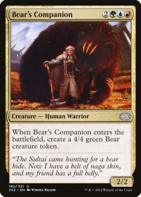 2x Bear's Companion *FOIL* NM - Double Masters 2022 - SPARROW MAGIC