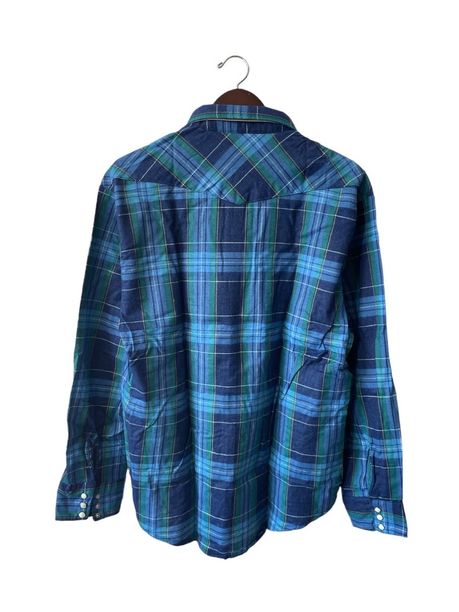 vintage five brother dakota plaid flannel shirt mens sz 2XL NOS