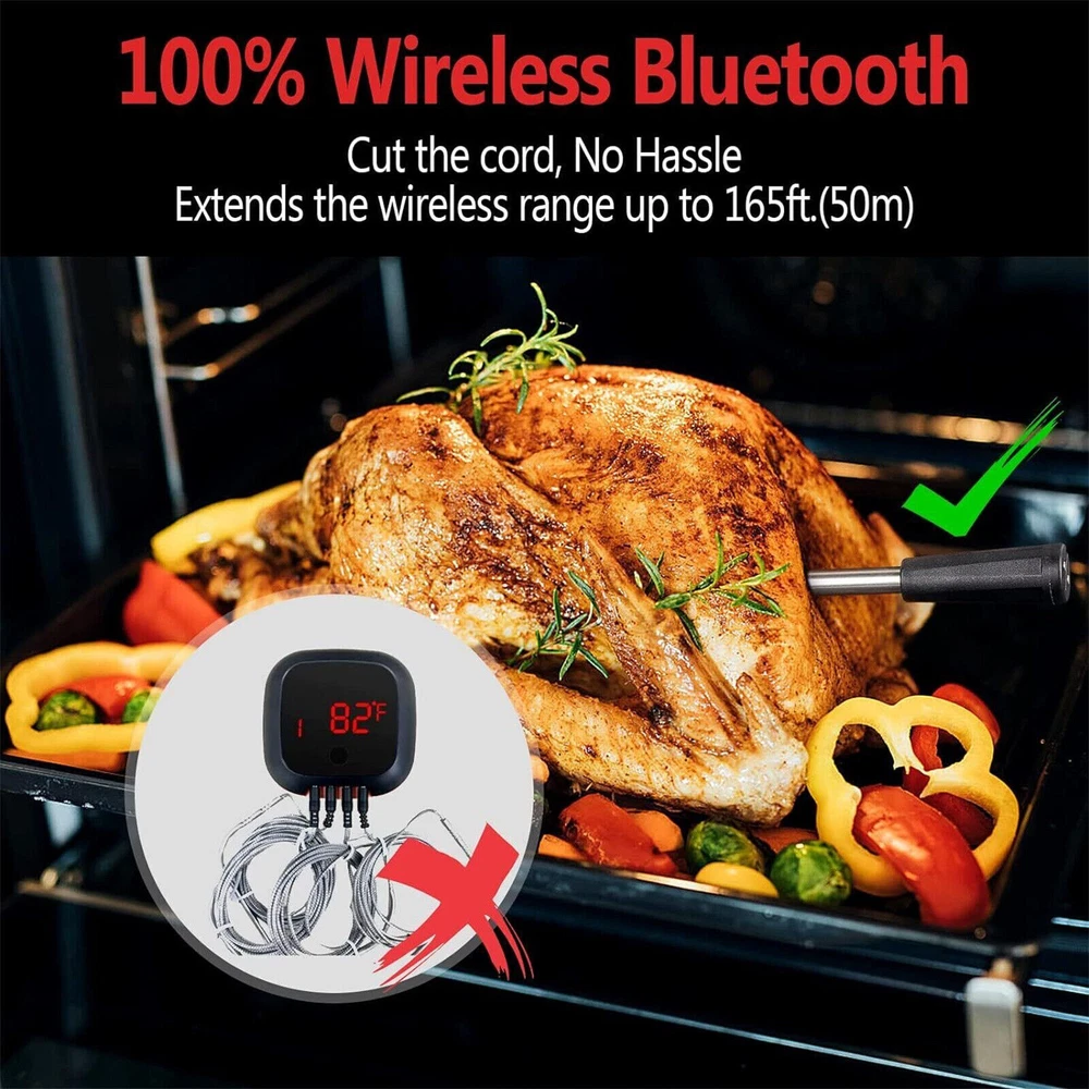 Meat Wireless/Bluetooth Smart Meat Thermometer w/box